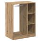 Preview: Kleiderschrank mit Regal Eiche handwerklich 77 x 48 x 102 cm