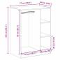Preview: Kleiderschrank mit Regal Eiche handwerklich 77 x 48 x 102 cm