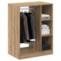 Preview: Kleiderschrank mit Regal Eiche handwerklich 77 x 48 x 102 cm
