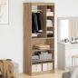 Preview: Kleiderschrank mit Regal Eiche handwerklich 77 x 48 x 102 cm