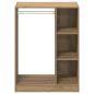 Preview: Kleiderschrank mit Regal Eiche handwerklich 77 x 48 x 102 cm