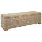 Preview: ARDEBO.de - Truhe 110 cm Natur Kubu Rattan & Massivholz Mahagoni