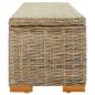Preview: Truhe 110 cm Natur Kubu Rattan & Massivholz Mahagoni