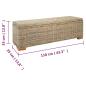 Preview: Truhe 110 cm Natur Kubu Rattan & Massivholz Mahagoni