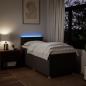 Preview: Boxspringbett mit Matratze Dunkelbraun 80x200 cm Stoff