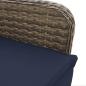 Preview: Gartenstühle Verstellbar 2 Stk. mit Kissen Grau Poly Rattan