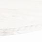 Preview: Tischplatte Weiß 110x55x2,5 cm Massivholz Kiefer Oval