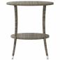 Preview: Gartenstühle Verstellbar 2 Stk. mit Tisch Grau Poly Rattan