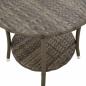 Preview: Gartenstühle Verstellbar 2 Stk. mit Tisch Grau Poly Rattan