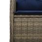 Preview: Gartensessel Verstellbar mit Kissen Grau Poly Rattan