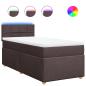 Preview: Boxspringbett mit Matratze Dunkelbraun 80x200 cm Stoff