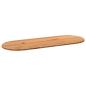 Preview: ARDEBO.de - Tischplatte Hellbraun 320x120x4 cm Massivholz Eiche Oval