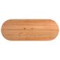 Preview: Tischplatte Hellbraun 320x120x4 cm Massivholz Eiche Oval