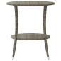 Preview: Gartenstühle Verstellbar 2 Stk. mit Tisch Grau Poly Rattan