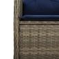 Preview: Gartenstühle Verstellbar 2 Stk. mit Tisch Grau Poly Rattan