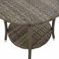 Preview: Gartenstühle Verstellbar 2 Stk. mit Tisch Grau Poly Rattan