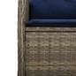 Preview: Gartenstühle Verstellbar 2 Stk. mit Kissen Grau Poly Rattan