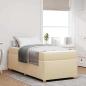 Preview: ARDEBO.de - Bettgestell mit Matratze Creme 90 x 190 cm Stoff