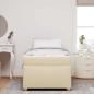 Preview: Bettgestell mit Matratze Creme 90 x 190 cm Stoff