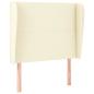 Preview: Kopfteil mit Ohren Creme 83x23x118/128 cm Kunstleder