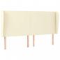 Preview: Kopfteil mit Ohren Creme 163x23x118/128 cm Kunstleder