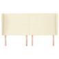 Preview: Kopfteil mit Ohren Creme 163x23x118/128 cm Kunstleder