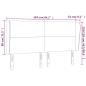 Preview: Kopfteil mit Ohren Creme 163x23x118/128 cm Kunstleder