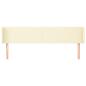 Preview: Kopfteil mit Ohren Creme 163x16x78/88 cm Kunstleder