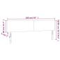 Preview: LED Kopfteil Creme 160x5x78/88 cm Kunstleder