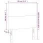 Preview: LED Kopfteil Creme 80x5x118/128 cm Kunstleder