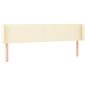 Preview: LED Kopfteil Creme 163x16x78/88 cm Kunstleder