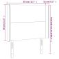 Preview: LED Kopfteil Creme 83x16x118/128 cm Kunstleder