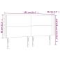 Preview: LED Kopfteil Creme 163x16x118/128 cm Kunstleder