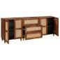 Preview: Sideboard Set 3 pcs Braun 180 x 33 x 75 cm Massivholz Mango
