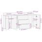 Preview: Sideboard Set 3 pcs Braun 180 x 33 x 75 cm Massivholz Mango