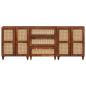 Preview: Sideboard Set 3 pcs Braun 180 x 33 x 75 cm Massivholz Mango