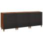 Preview: Sideboard Set 3 pcs Braun 180 x 33 x 75 cm Massivholz Mango