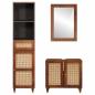 Preview: Badezimmermöbel mit Tür 3 pcs 38 x 33 x 160 cm Massives Mango-Holz