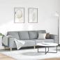 Preview: ARDEBO.de - Sofa Set Hellgrau Stoff