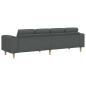 Preview: Sofa Set Dunkelgrau Stoff