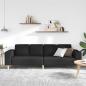 Preview: Sofa Set Schwarz Stoff