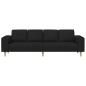 Preview: Sofa Set Schwarz Stoff