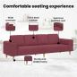 Preview: Sofa Set Weinrot Stoff