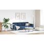 Preview: ARDEBO.de - Sofa Set Blau Stoff