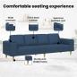 Preview: Sofa Set Blau Stoff