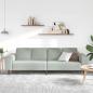 Preview: Sofa Set Hellgrau Samt