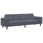 Preview: Sofa Set Dunkelgrau Samt