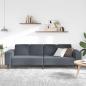Preview: Sofa Set Dunkelgrau Samt