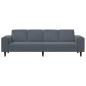 Preview: Sofa Set Dunkelgrau Samt