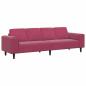Preview: Sofa Set Weinrot Samt